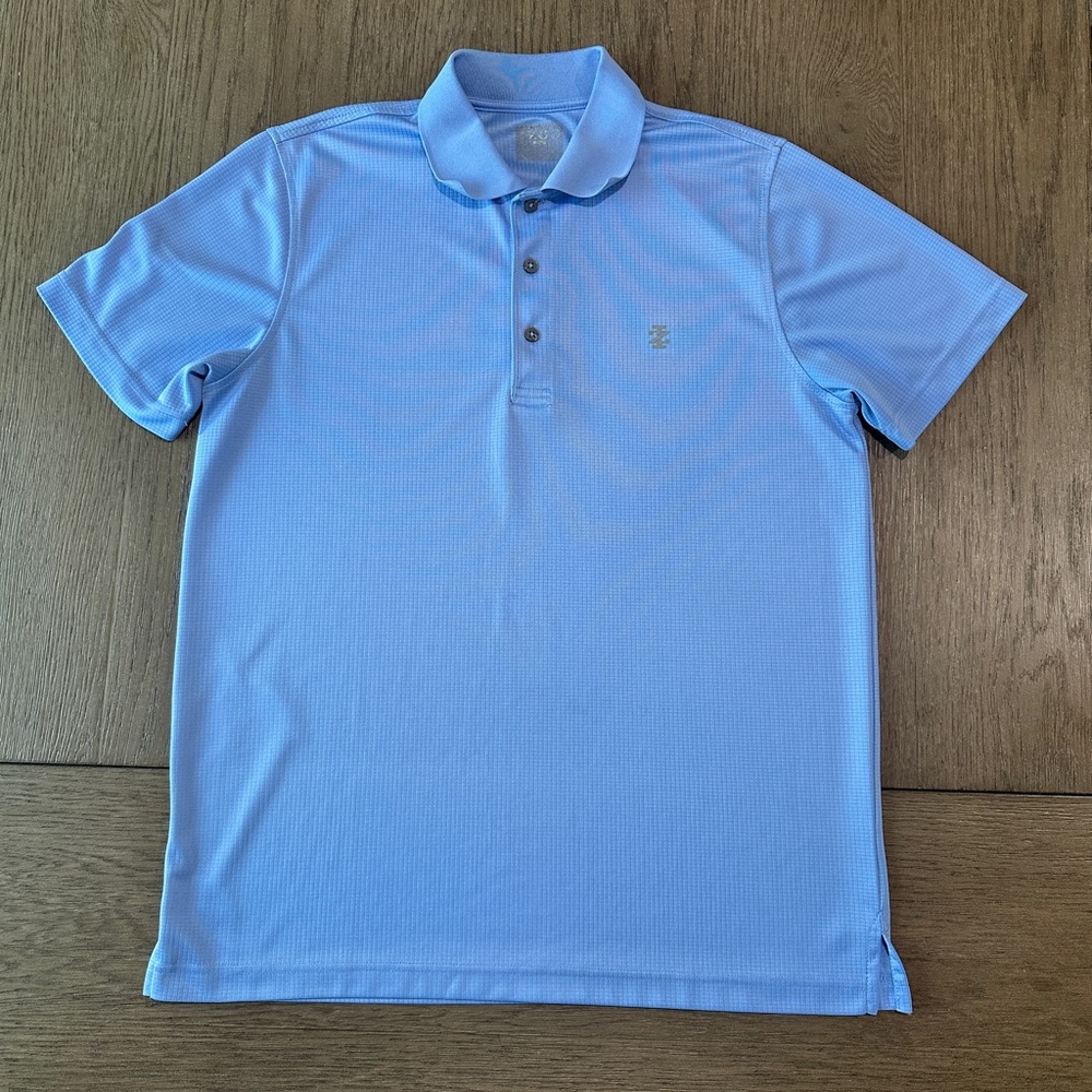 Izod Men’s Short Sleeve Polo Golf Shirt Size Medium Light Blue